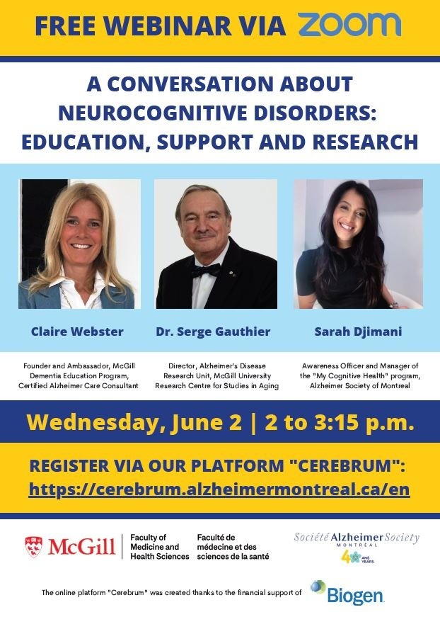 A Conversation About Neurocognitive Disorders:  Education, Support and Research